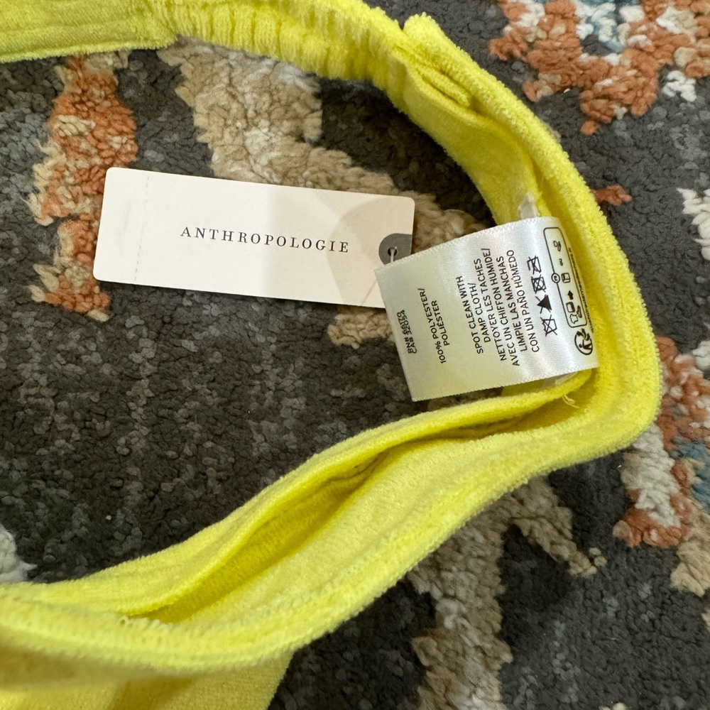 NWT Anthropologie Terry Visor Hat‎ Textile Yellow - Picture 7 of 7